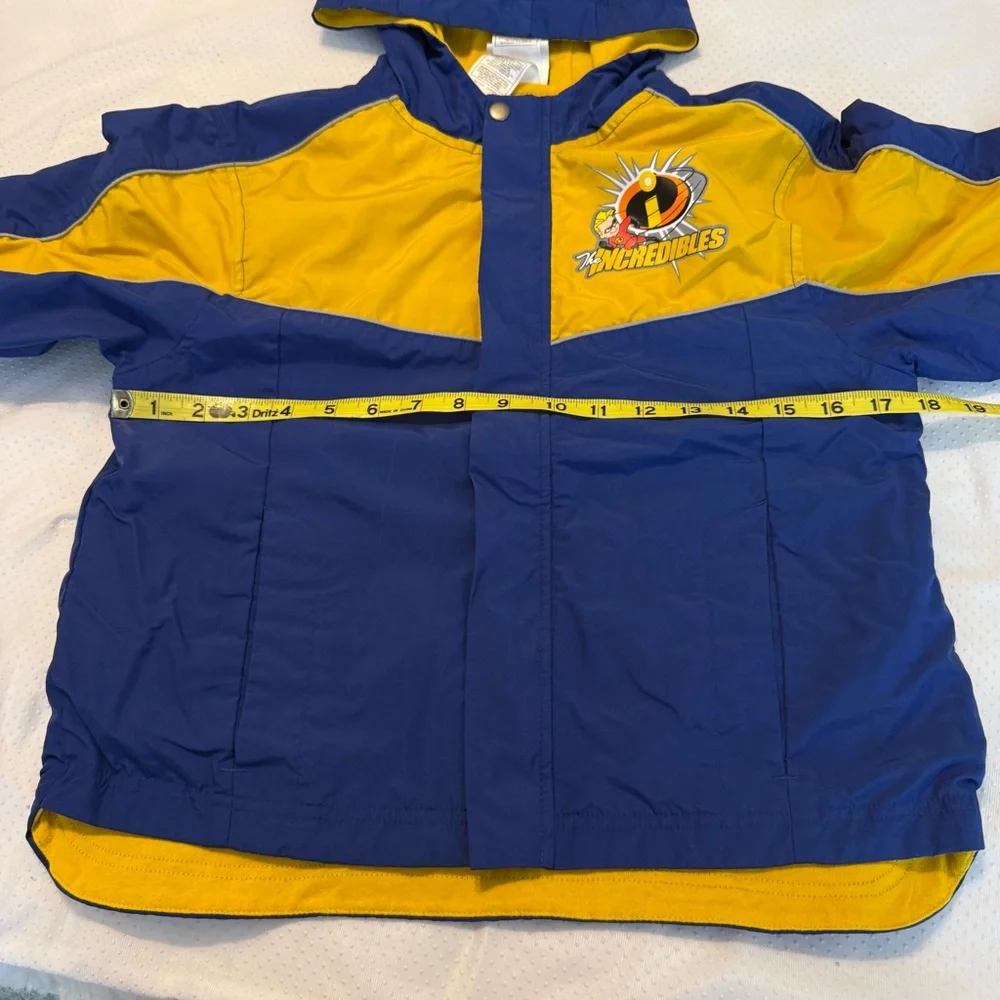 Disney Store Exclusive The Incredibles Zip Up Jacket Kids Size 7/8 Blue Yellow